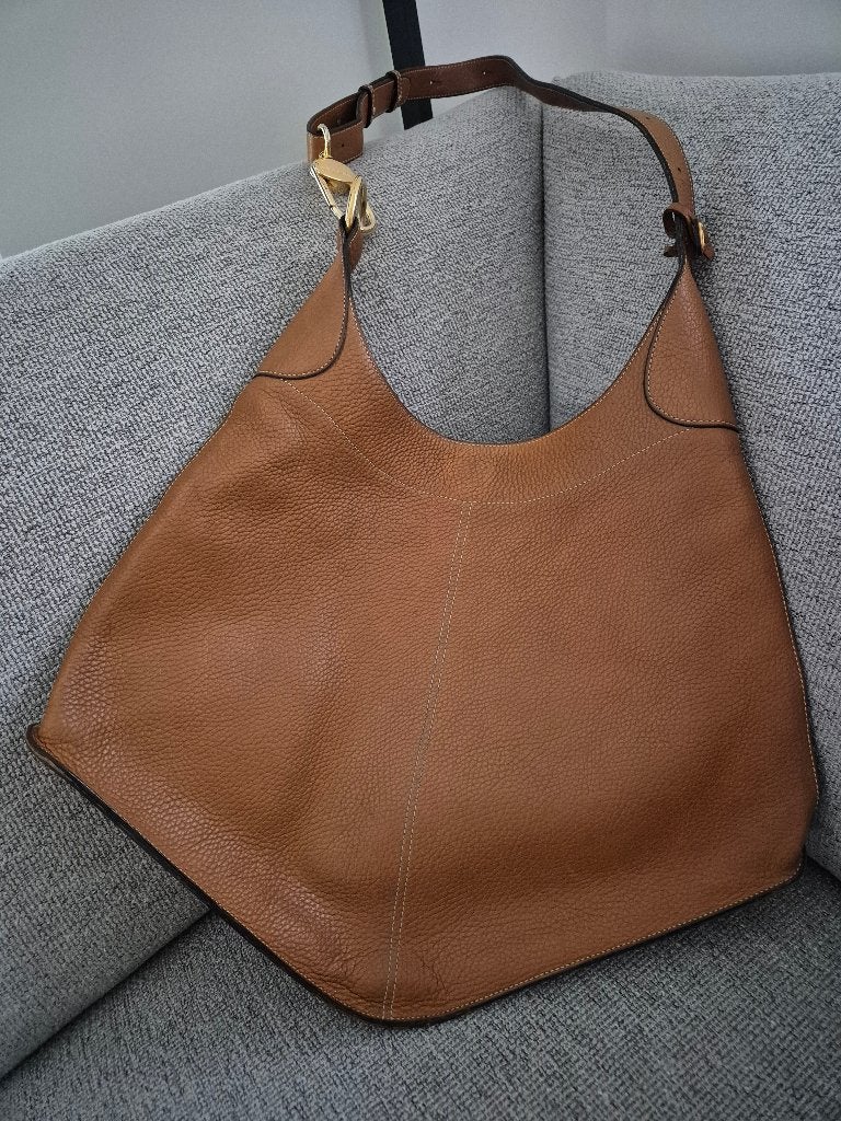 Delvaux tas, Ophalen of Verzenden, Gebruikt, Bruin, Handtas