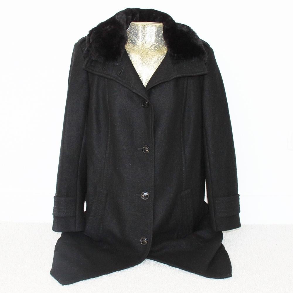 Prachtige Wollen Gil Bret Jas 100% Wol (Maat 46) € 145,-, Kleding | Dames, Jassen | Winter, Zwart, Maat 46/48 (XL) of groter, Ophalen of Verzenden