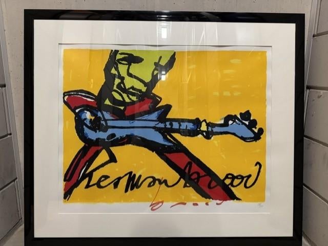 Herman Brood  zeefdruk, Ophalen, Papier/karton, Gelimiteerde oplage, Zeefdruk