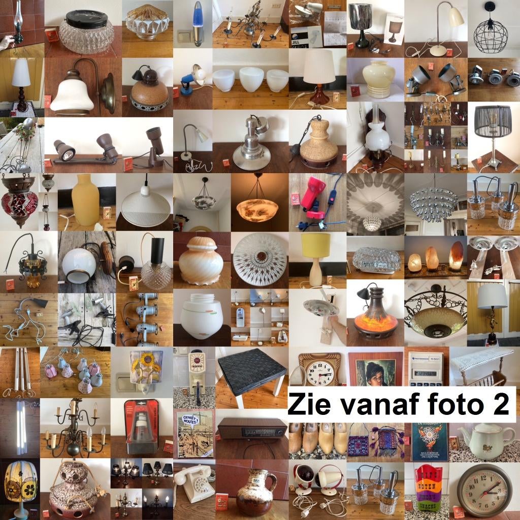 Vintage lampen hanglampen spotjes wandlampjes kelklamp etc., Ophalen of Verzenden, Huis en Inrichting