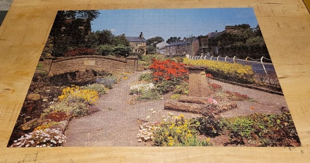 Legpuzzel 1000 stukjes afbeelding Waddington - Lancashire, Ophalen of Verzenden, 500 t/m 1500 stukjes, Gebruikt, Legpuzzel