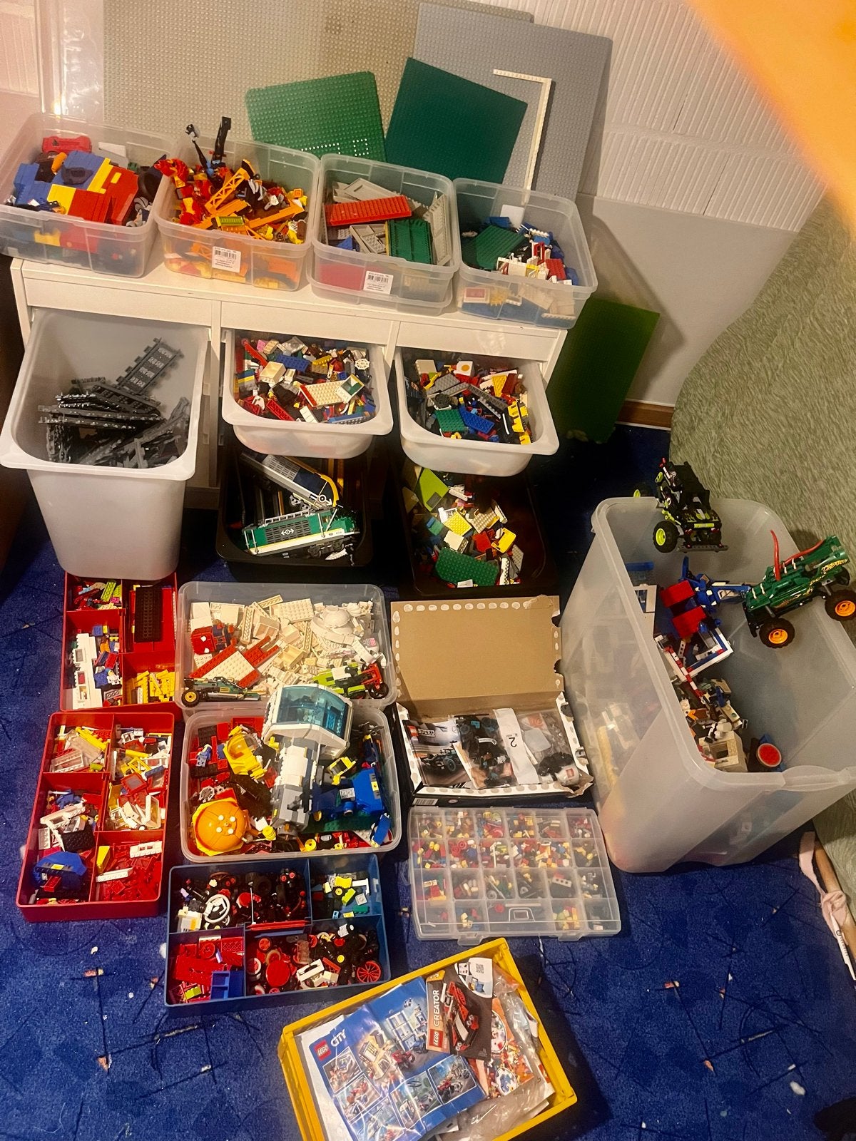 Grote collectie LEGO: treinen, politie, voertuigen en meer!, Ophalen, Gebruikt, Overige merken