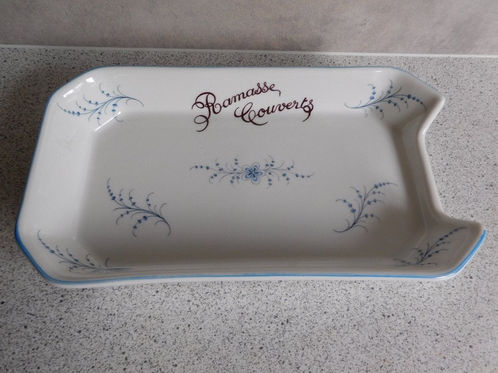 Apilco Porcelaine a Feu Bestekbak Ramasse Couverts 24x13 cm, Overige merken, Overige typen, Vintage, Ophalen of Verzenden