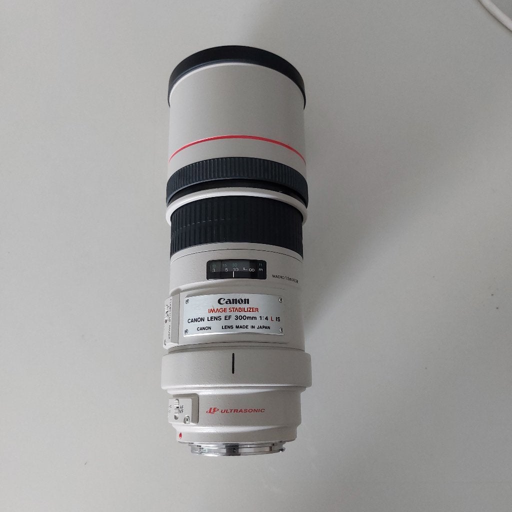Canon objectief EF 300mm 1:4 L  IS incl. Extender EF 1,4x II, Canon, Beschermhoes/tas, Zo goed als nieuw, 300 mm