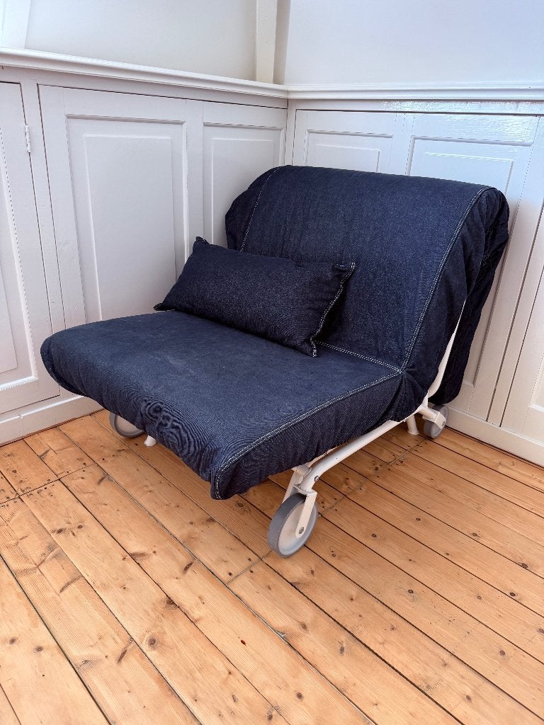Slaapfauteuil IKEA, Ophalen, Gebruikt, Eenpersoons, Blauw