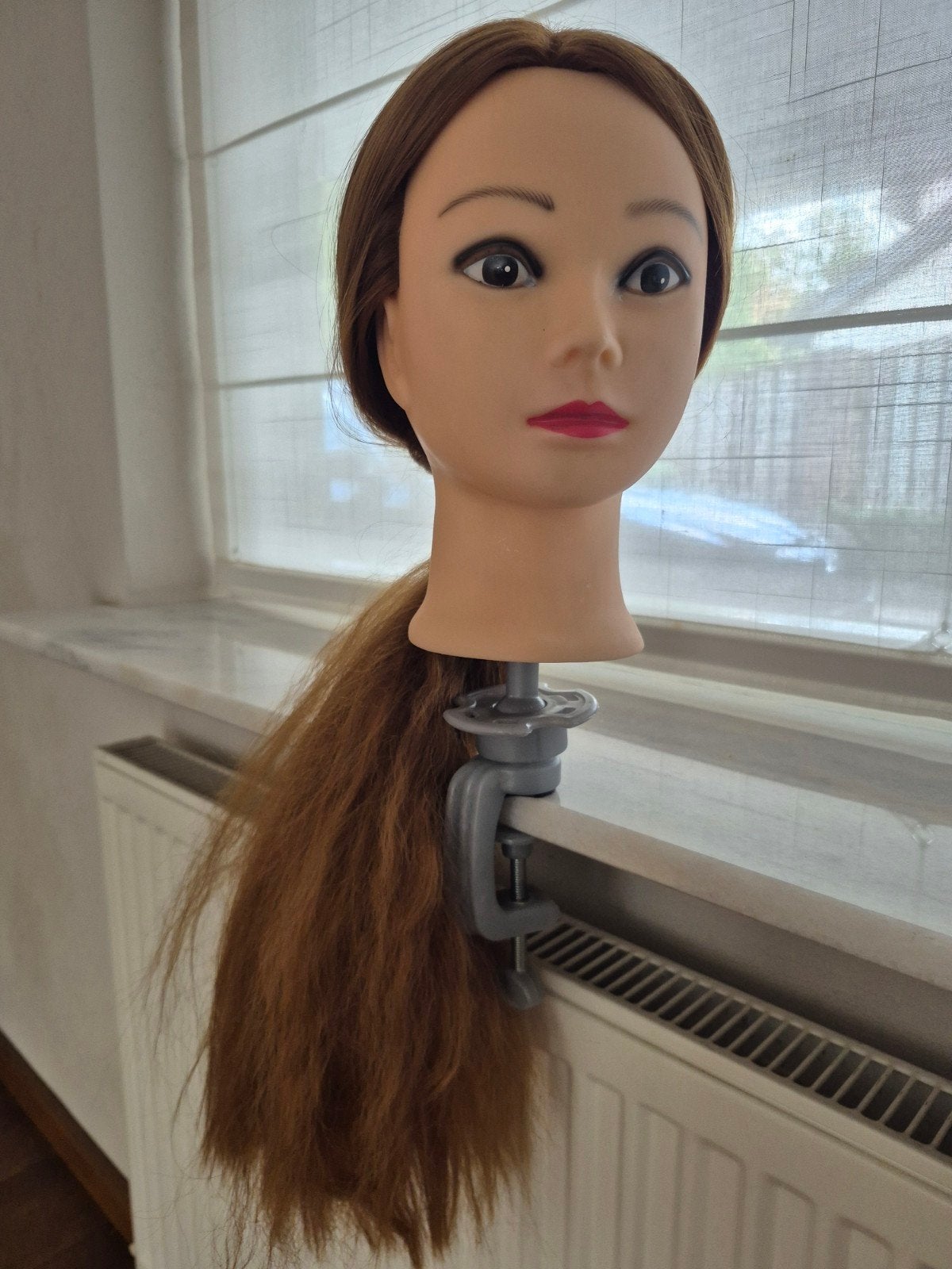 Oefenhoofd/ kappershoofd met haar, Ophalen of Verzenden, Gebruikt, Overige typen