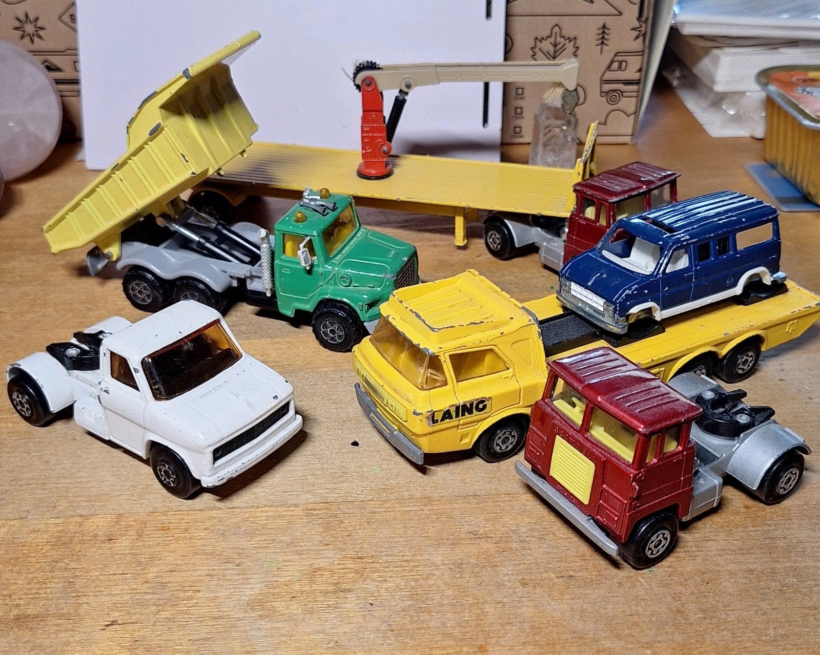 Matchbox Trucks, Vrachtauto's, Super Kings, 70's, Vintage, Ophalen of Verzenden, Bus of Vrachtwagen