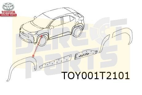 Toyota Yaris Cross (8/21-) (MXP) wielkuiplijst Links voor Or, -, Verzenden, -, Nieuw