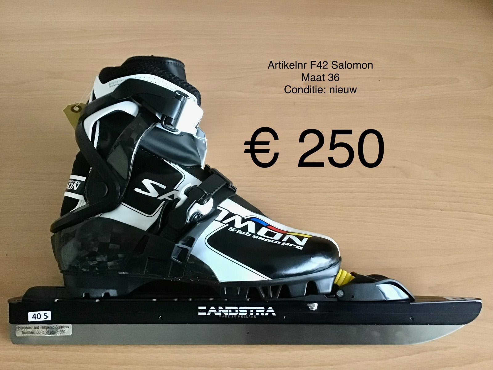 Salomon clicknoren incl. ijzers maat 36 - Nieuw, Klapschaats, Onbekend, Nieuw, Onbekend