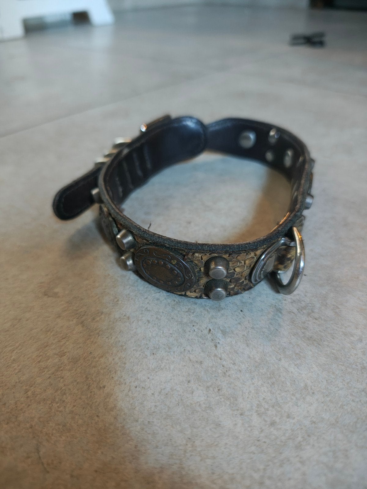 slangen leder honden riem, Dieren en Toebehoren, Ophalen of Verzenden