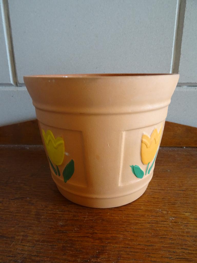 vintage bloempot, Tuin en Terras, Rond, Binnen, Ophalen of Verzenden, Zo goed als nieuw