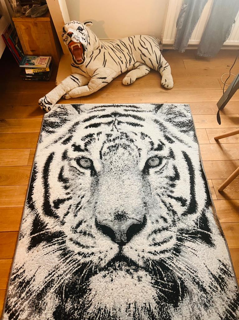 Witte tijger kleed, Ophalen of Verzenden, Zo goed als nieuw, Kleed of Kussen