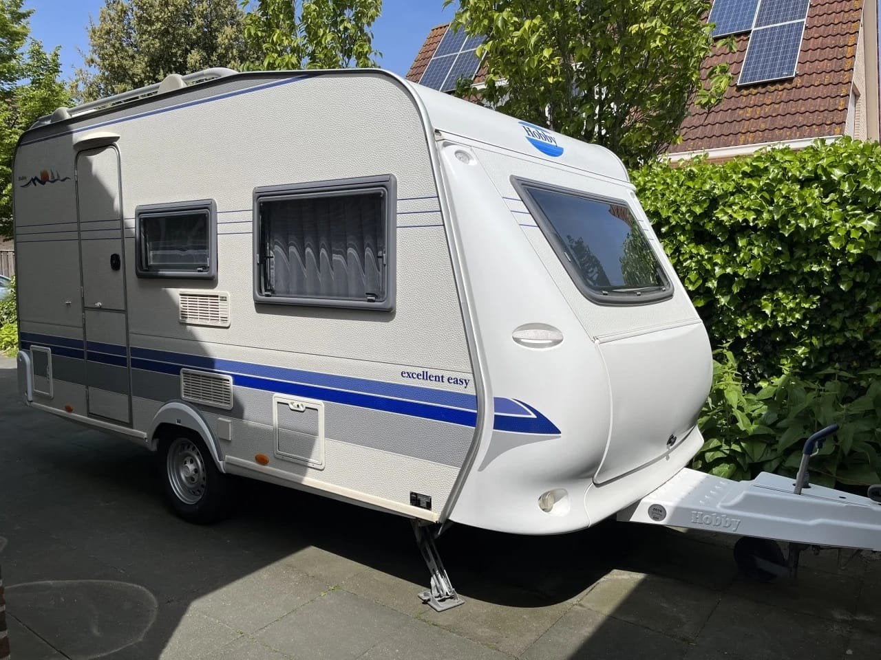 Hobby Excellent Easy Caravan met voortent, luifel, Caravans en Kamperen, Caravans, Vast bed, Rondzit, Hobby, Particulier
