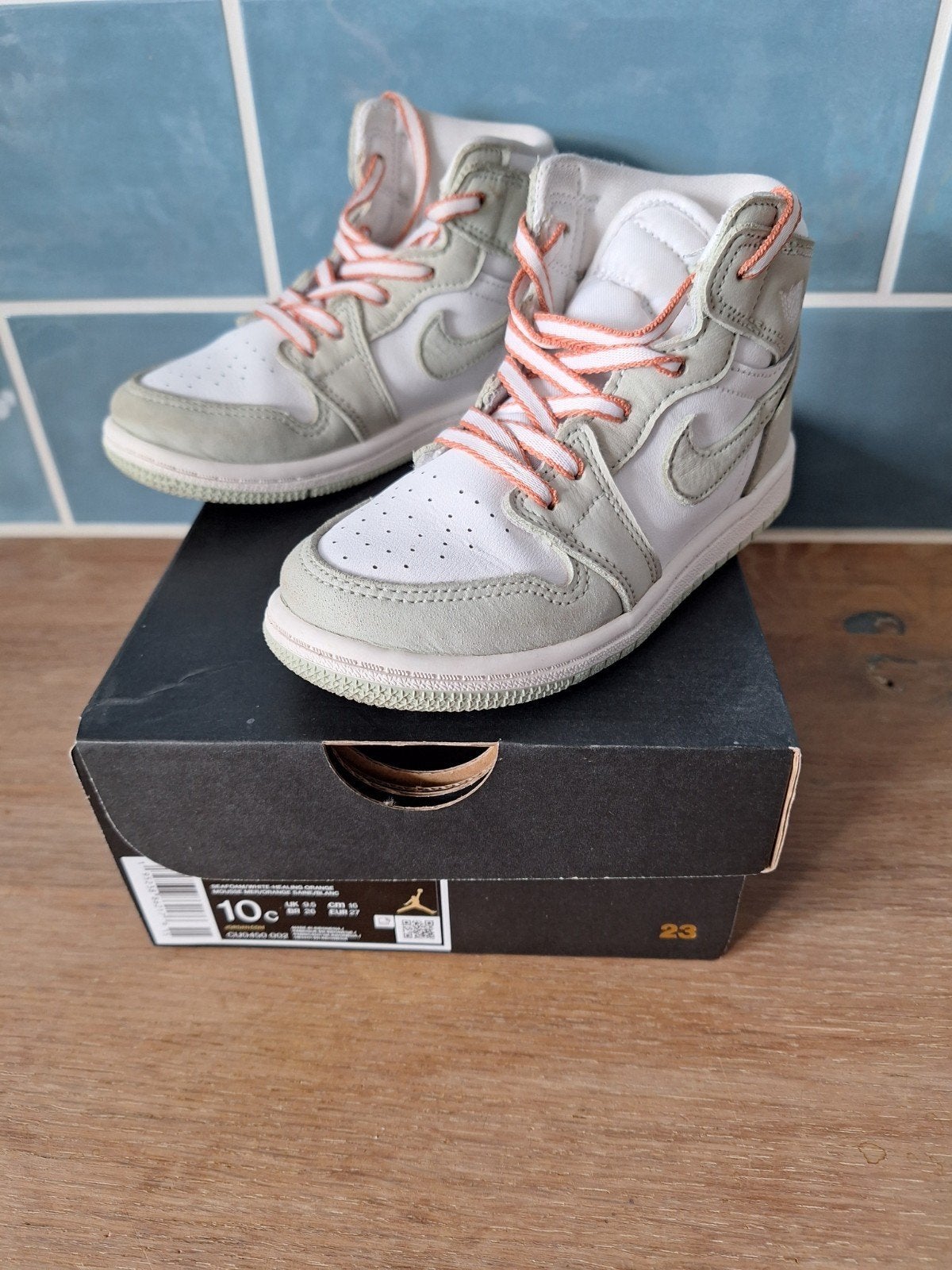Nike air jordan high 1 seafoam EU27, Kinderen en Baby's, Kinderkleding | Schoenen en Sokken, Ophalen of Verzenden, Jongen of Meisje