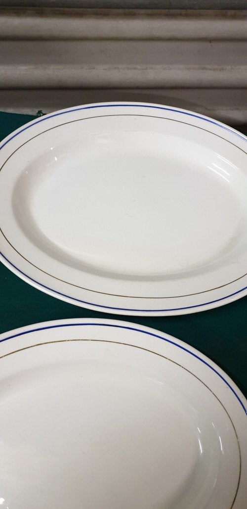 schalen vintage blauwe + gouden rand, Huis en Inrichting, Keuken | Servies, Ophalen of Verzenden, 'T Olde Gre-j, Info@toldegrej.nl