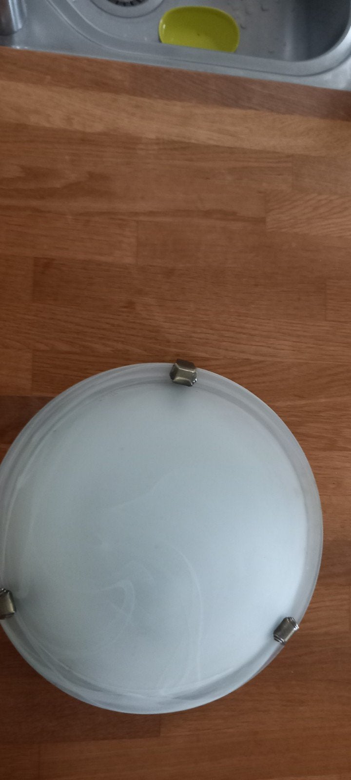 mooie plafondlamp 30 cm doorsnee, Ophalen, Plafondlamp, 30 cm, Grijs