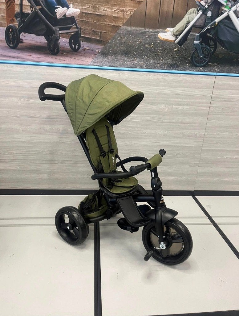Explorer Luxe Driewieler met duwstang -  groen, Ophalen of Verzenden, Zo goed als nieuw, Duwvoertuig