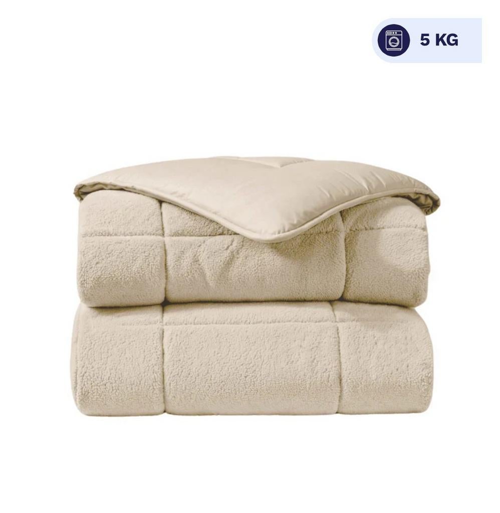 2x Zelesta Wasbaar Dekbed 140x200, Ophalen, Eenpersoons, Beige, Deken of Dekbed
