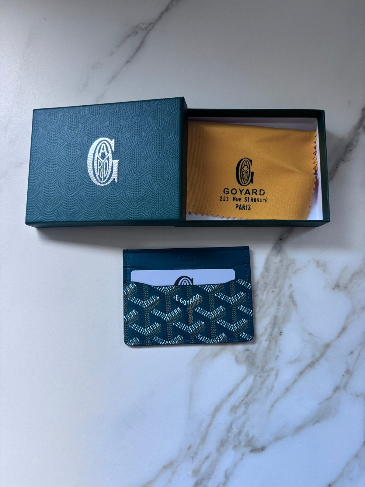 Goyard pasjeshouder- Groen, Sieraden, Tassen en Uiterlijk, Portemonnees, Ophalen of Verzenden, Zo goed als nieuw, Groen