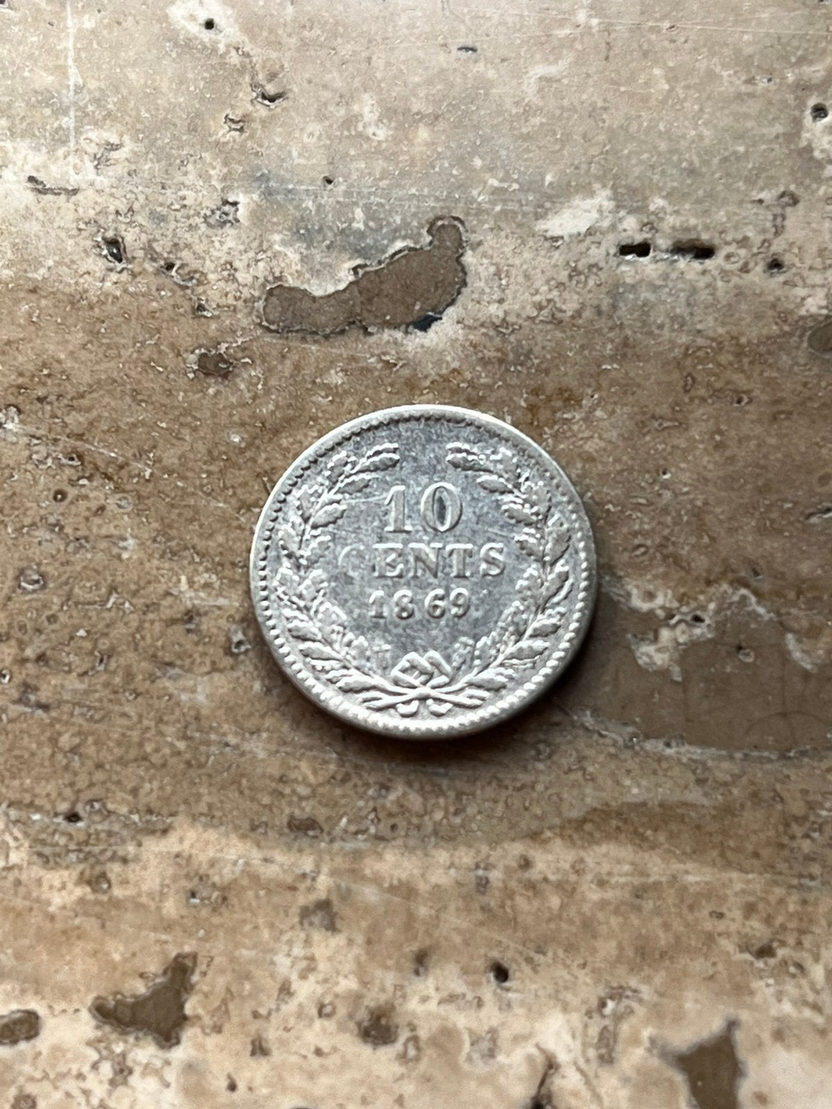 10 cent 1869 Willem III, zilver, lastig jaar, Postzegels en Munten, Munten | Nederland, Ophalen of Verzenden, Koning Willem III