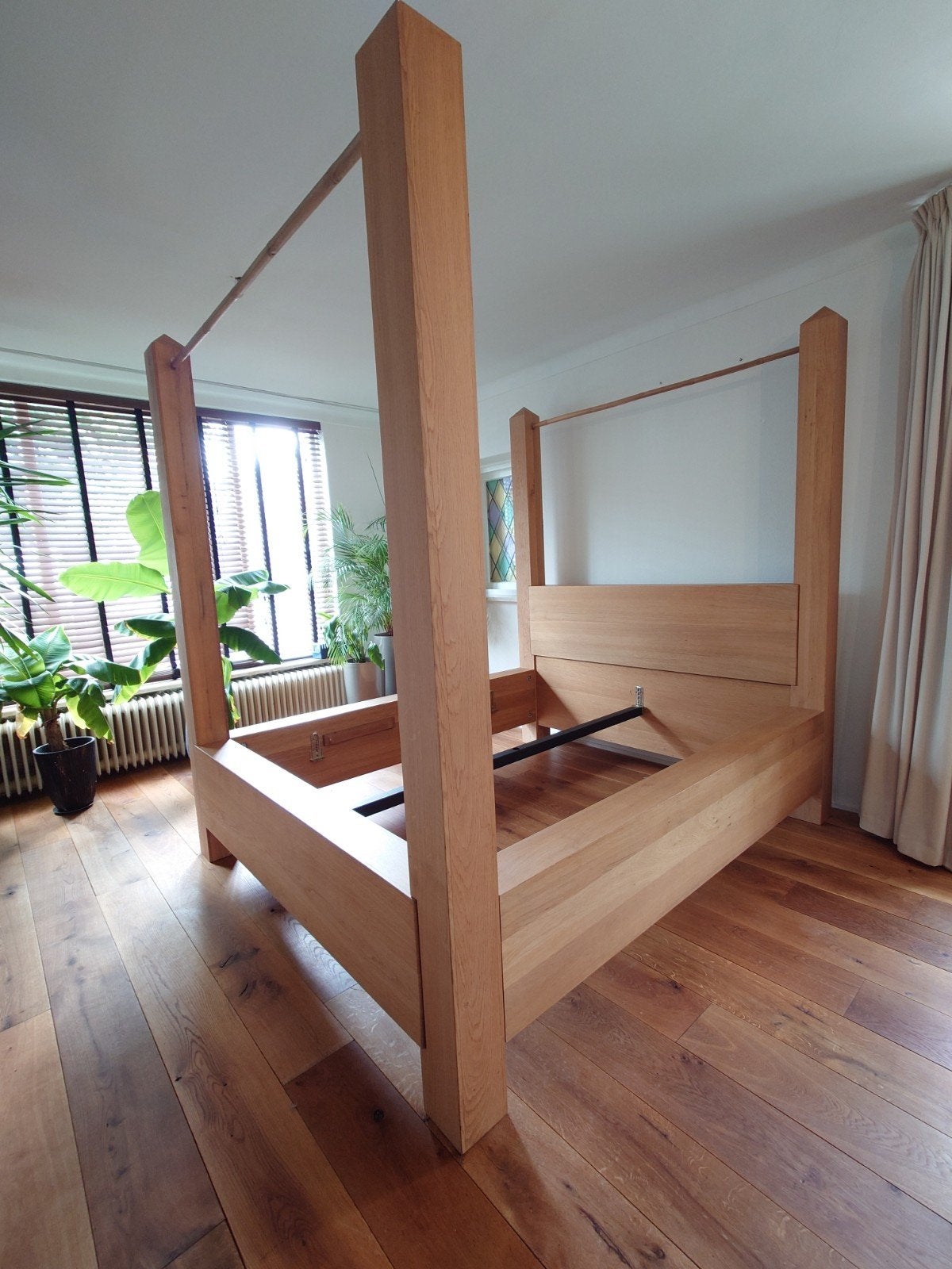 Kasteel hemelbed, Ophalen, Tweepersoons, Zo goed als nieuw, 200 cm