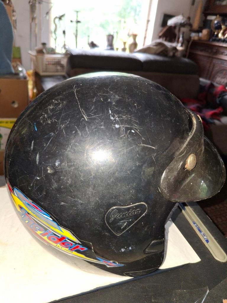 Zwarte Jethelm Maat XS - Gebruikt, Motoren, Overige merken, XS, Dames, Jethelm