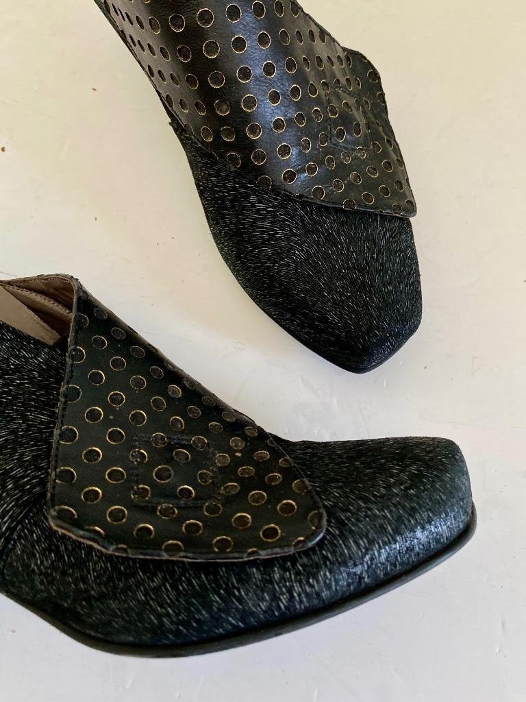 J316 Lisa Tucci maat 38 leren lage laarsjes schoenen zwart, Kleding | Dames, Zwart, Zo goed als nieuw, Lisa Tucci, Ophalen of Verzenden