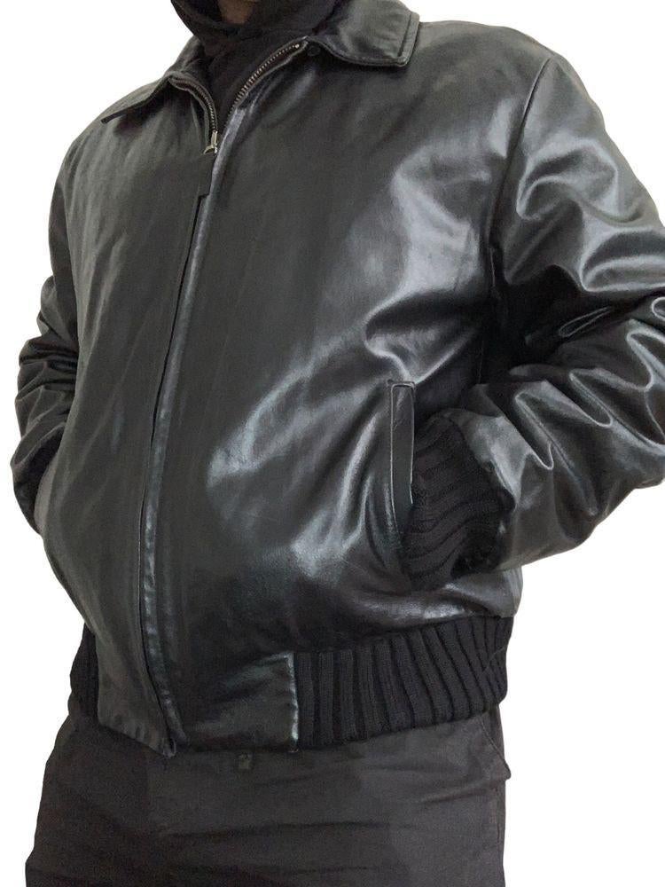 Gallotti (Italy) leren bomberjack, Ophalen of Verzenden, Zo goed als nieuw, Maat 48/50 (M), Zwart