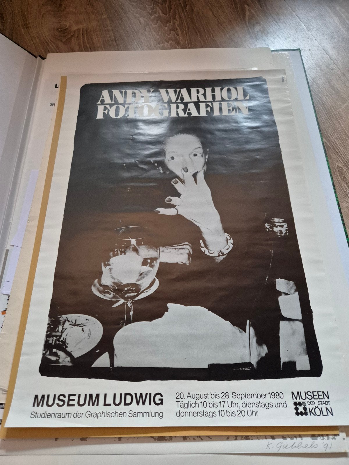 Andy Warhol Fotografie Poster Museum Ludwig Keulen 1980, Ophalen of Verzenden, Poster, Fotografie, Origineel