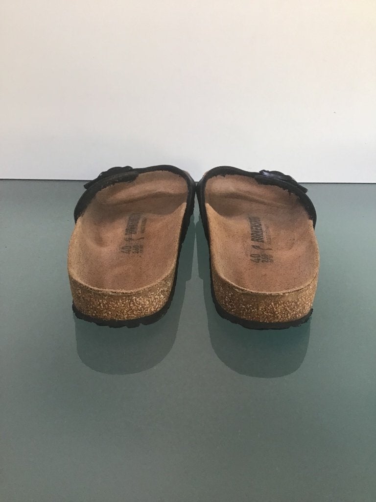 Birkenstock 40 | Madrid zwarte slippers | Gratis verzenden, Slippers, Verzenden, Zwart, Zo goed als nieuw