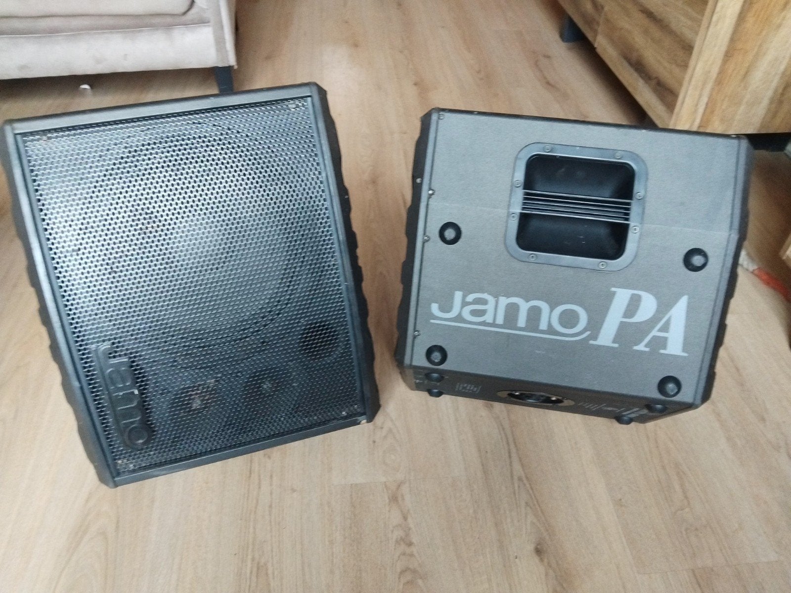 Jamo PA 4008 PA-luidsprekers - Set van 2, Overige merken, Gebruikt, Ophalen of Verzenden, 120 watt of meer