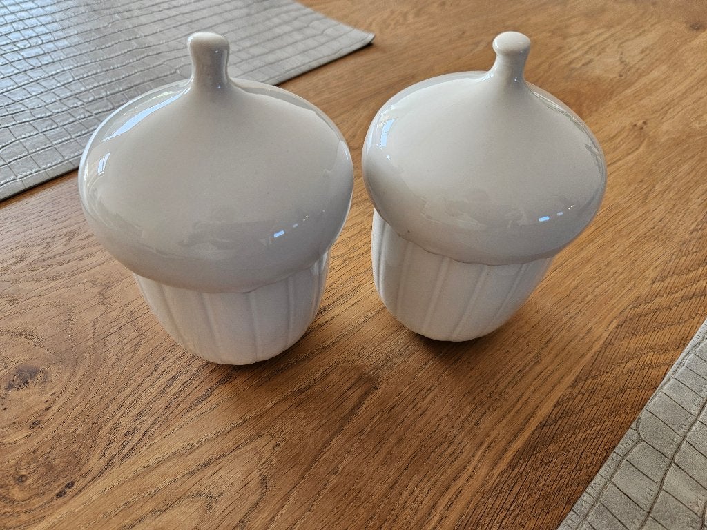Twee keramieken voorraadpotten, Keramiek, Overige typen, IKEA, Ophalen of Verzenden