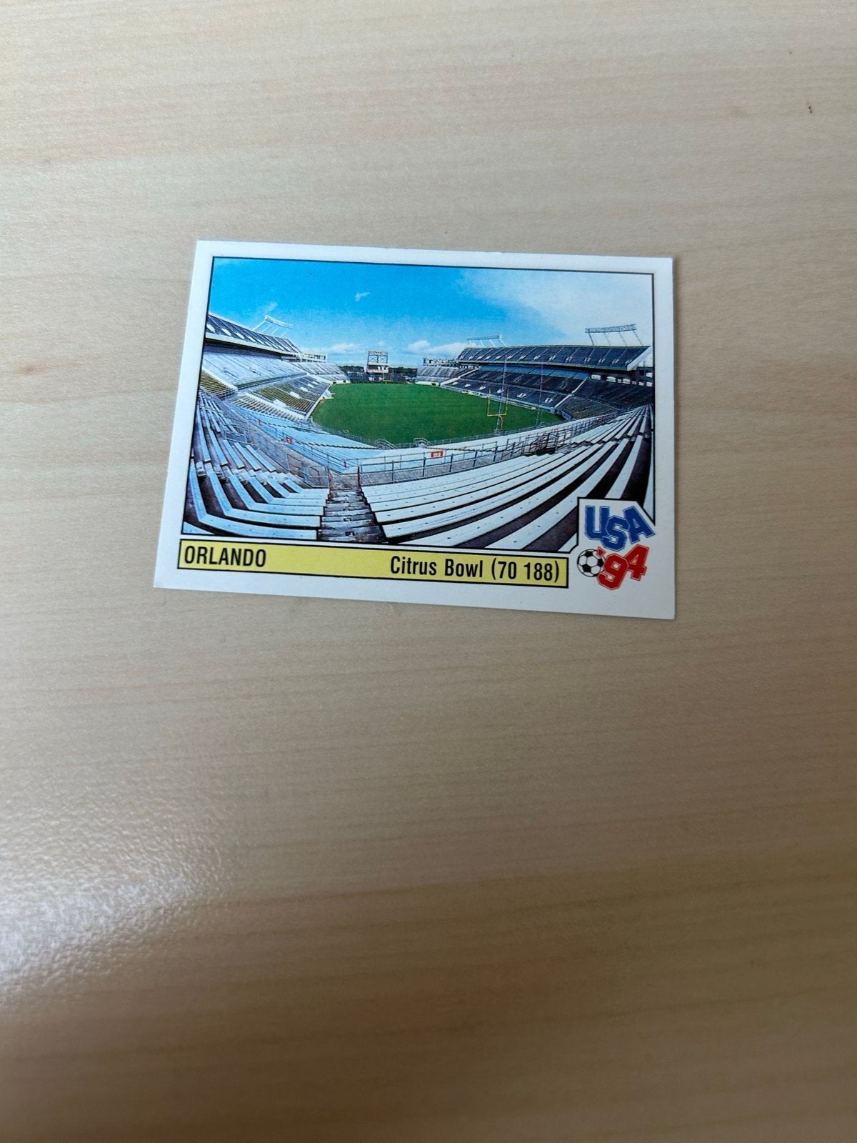 Panini USA '94 Sticker - Orlando Citrus Bowl, Ophalen of Verzenden, Zo goed als nieuw, Sport