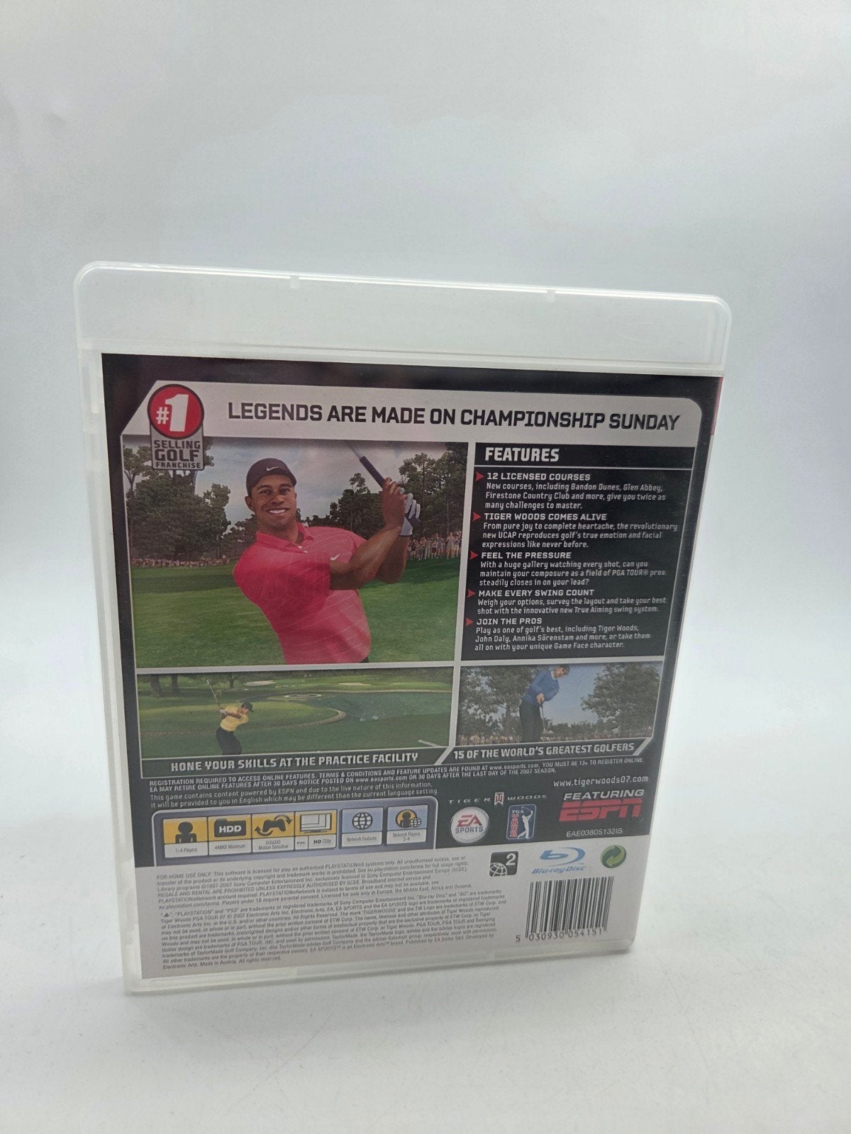 Tiger Woods PGA Tour 07 - PlayStation 3 (PS3), Gebruikt, Electronic Arts, 1 speler, Eén computer