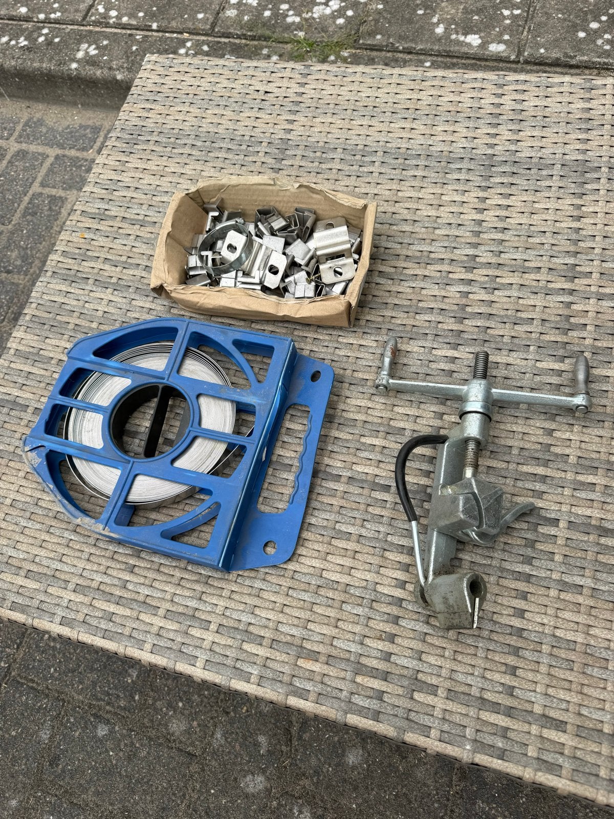 Bandspanner met band en klemmen, Ophalen of Verzenden, Gebruikt, Overige typen