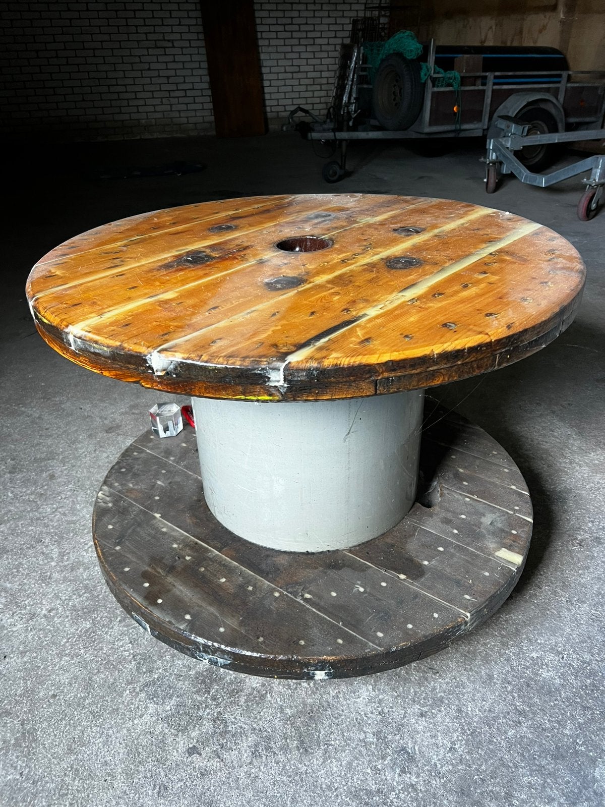 Mooie Haspel tafel in epoxy, Ophalen, Zo goed als nieuw