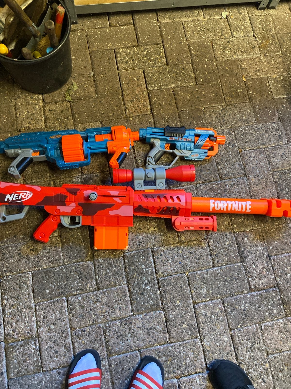 Nerf Guns Set: Fortnite Sniper en 2 andere blasters, Ophalen of Verzenden, Gebruikt, Jongen of Meisje