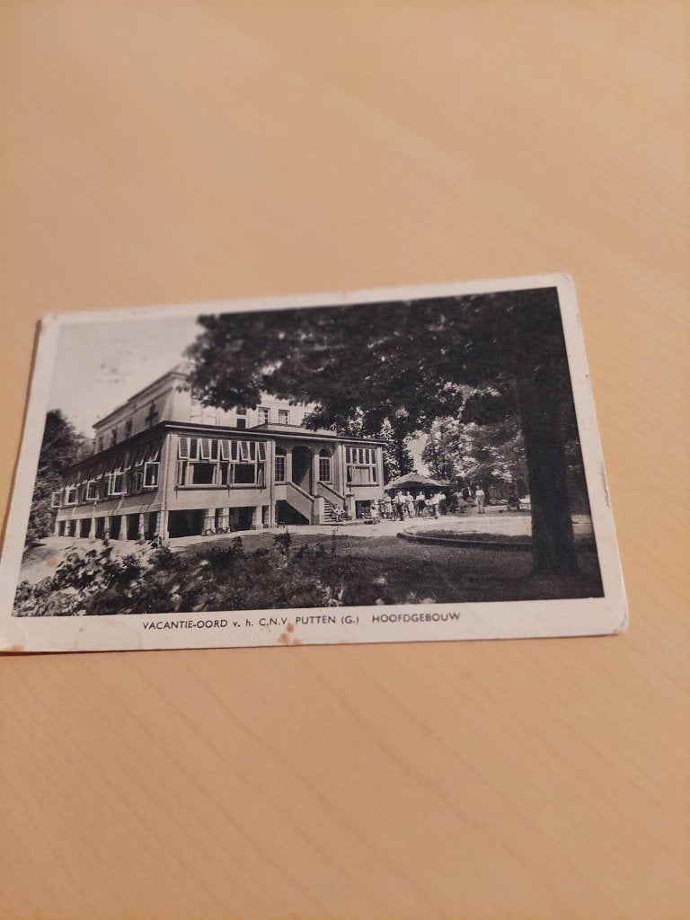 kaart . putten vacantie, Ophalen of Verzenden, 1940 tot 1960, Gelopen, Gebouw