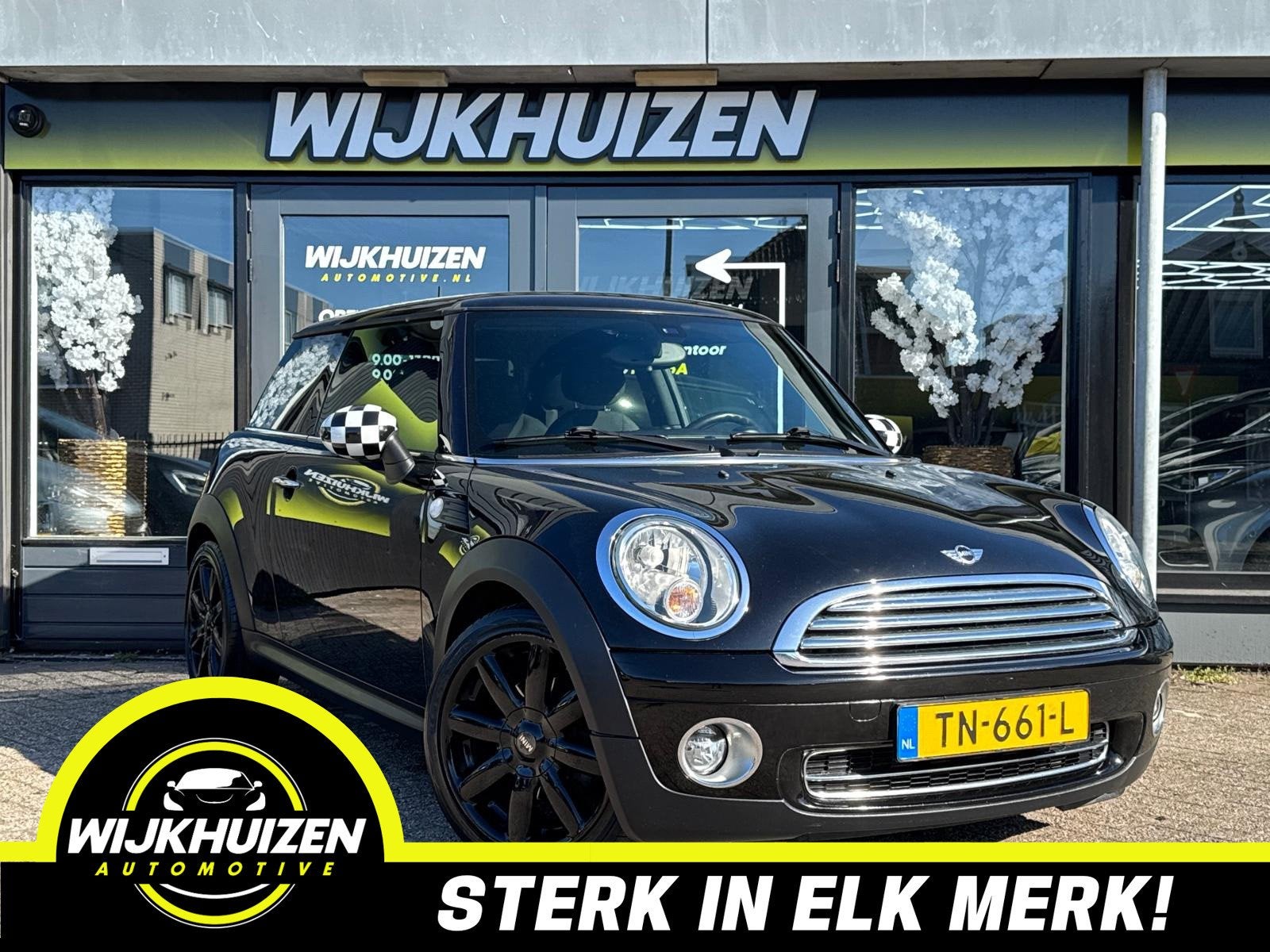 Mini Mini 1.6 Cooper Black Edition met Airco ! 18 Inch ! Nap, Voorwielaandrijving, Stof, Gebruikt, Zwart