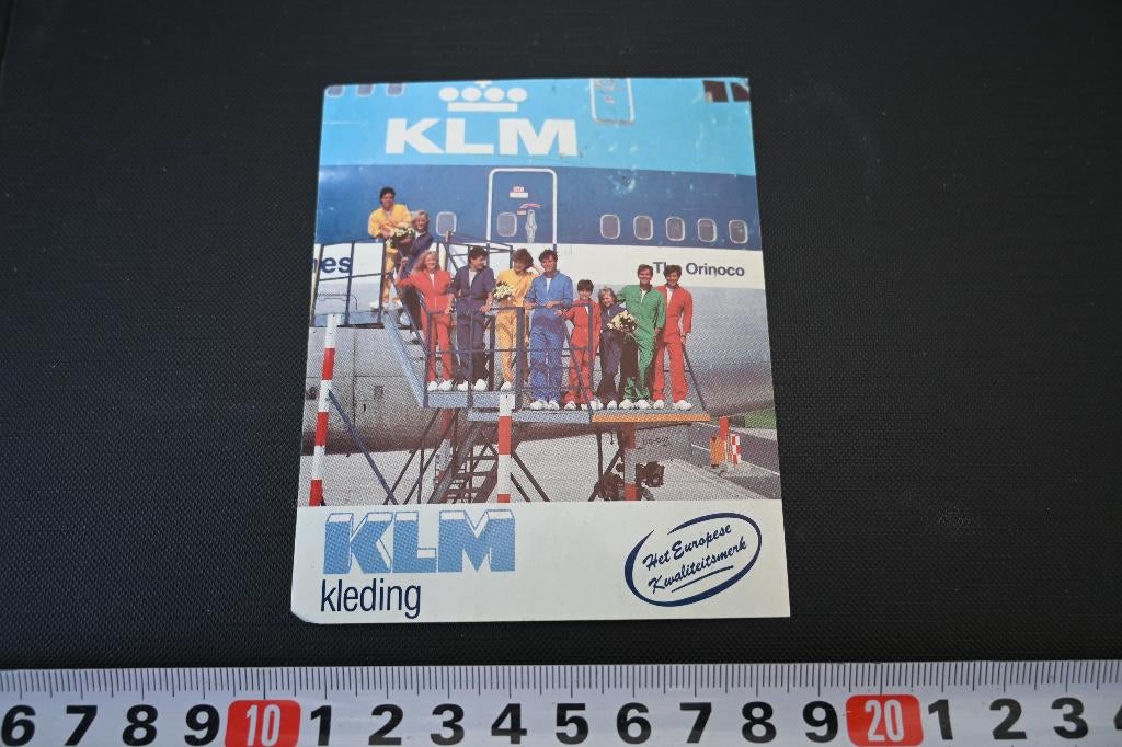 sticker KLM kleding - vliegtuig the orinoco, Ophalen, Zo goed als nieuw