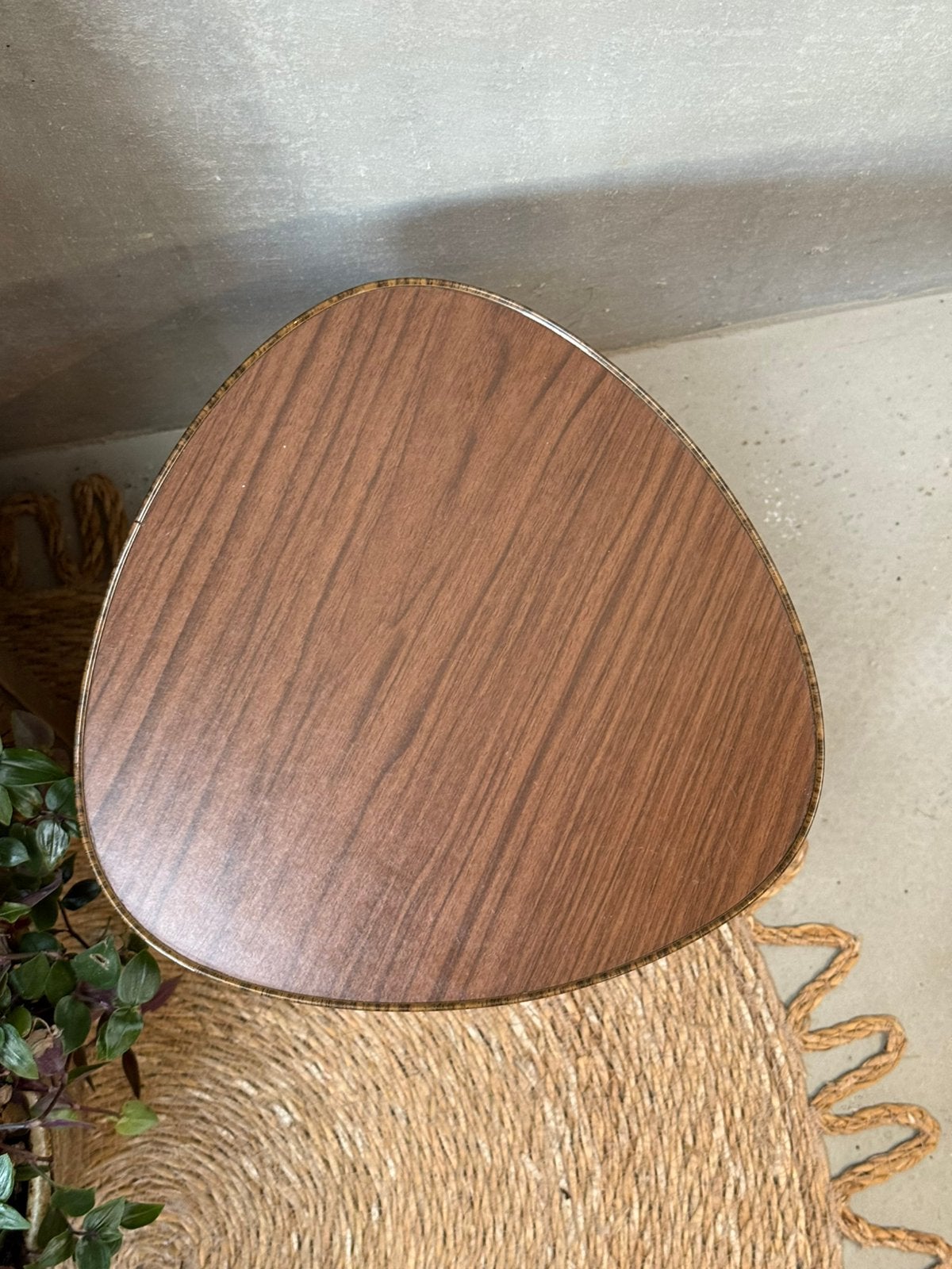 Vintage formica plantentafeltje / bijzettafeltje, Q, Q, Ophalen of Verzenden, Zo goed als nieuw