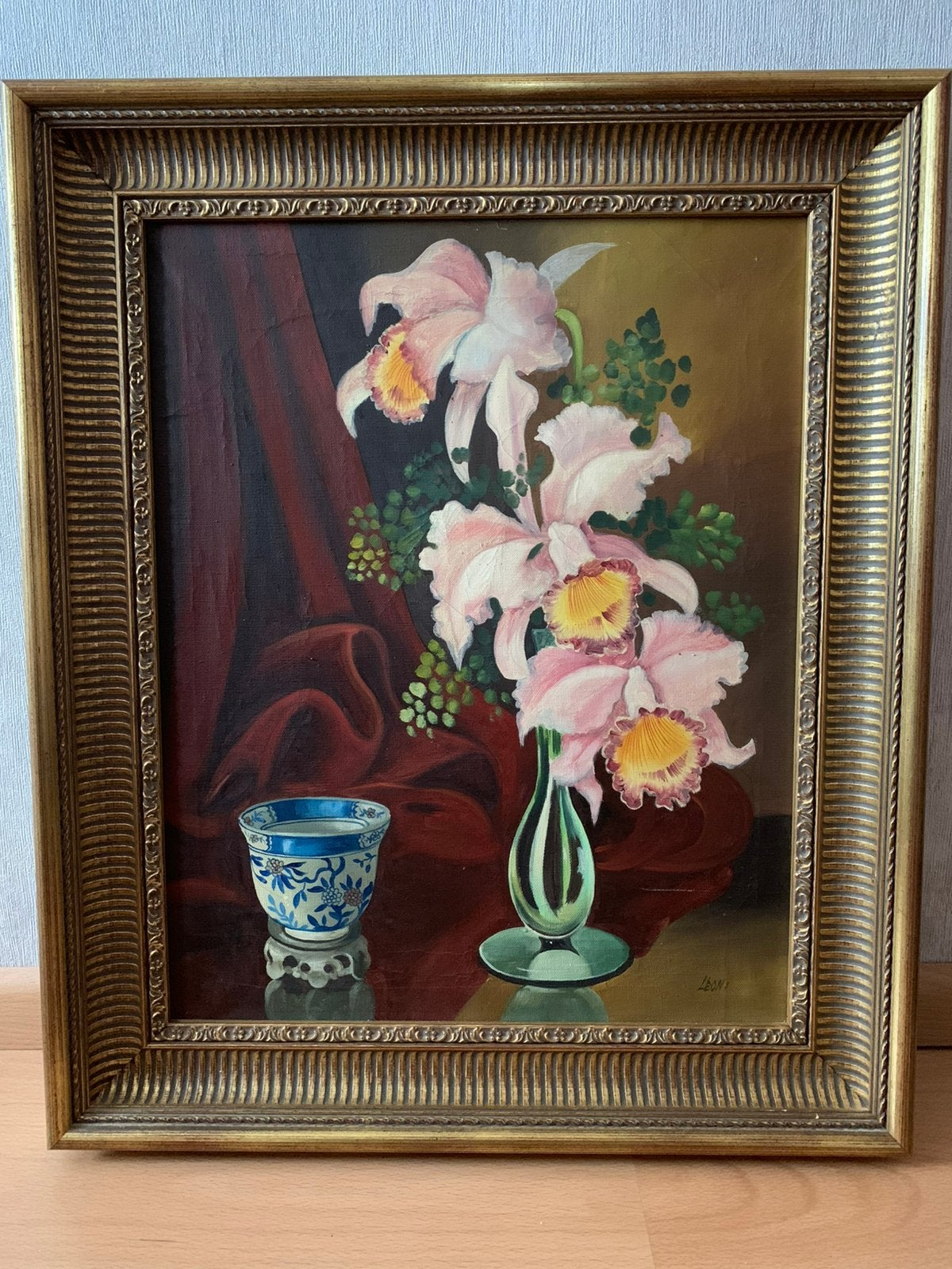 Klassiek Stilleven Schilderij met Gouden Lijst, Antiek en Kunst, Kunst | Schilderijen | Klassiek, Ophalen
