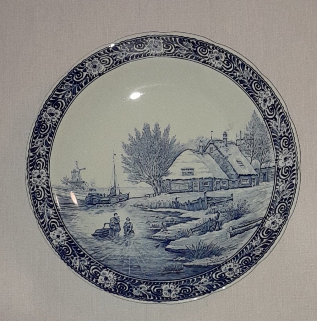 VINTAGE DELFTS BLAUW WAND BORD, Ophalen