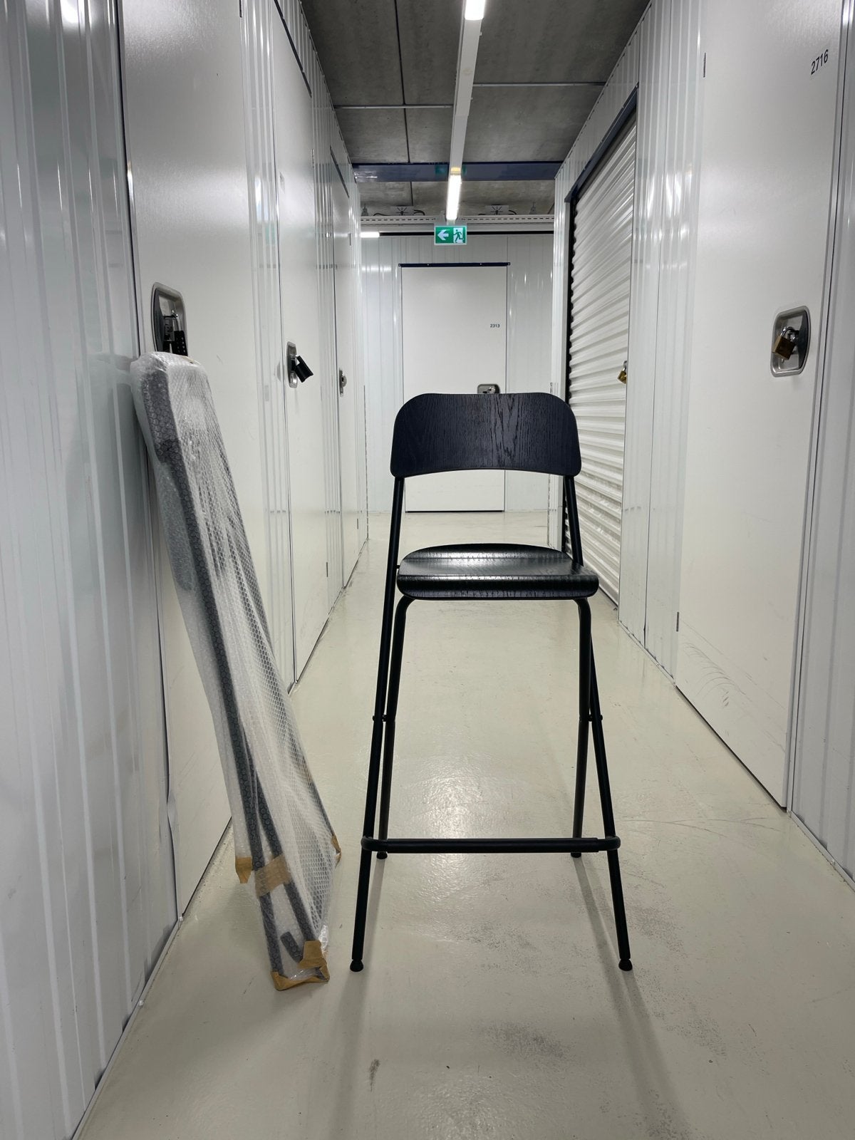 2x IKEA Franklin barkrukken - Zwart, opklapbaar, 63 cm, Ophalen, Gebruikt, 60 tot 90 cm, Hout