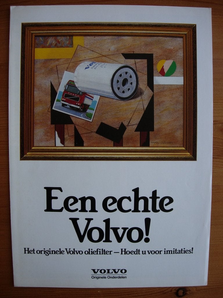 Volvo Oliefilter Brochure 1986 - Truck Vrachtwagen N12, Volvo, Zo goed als nieuw, Volvo, Ophalen of Verzenden