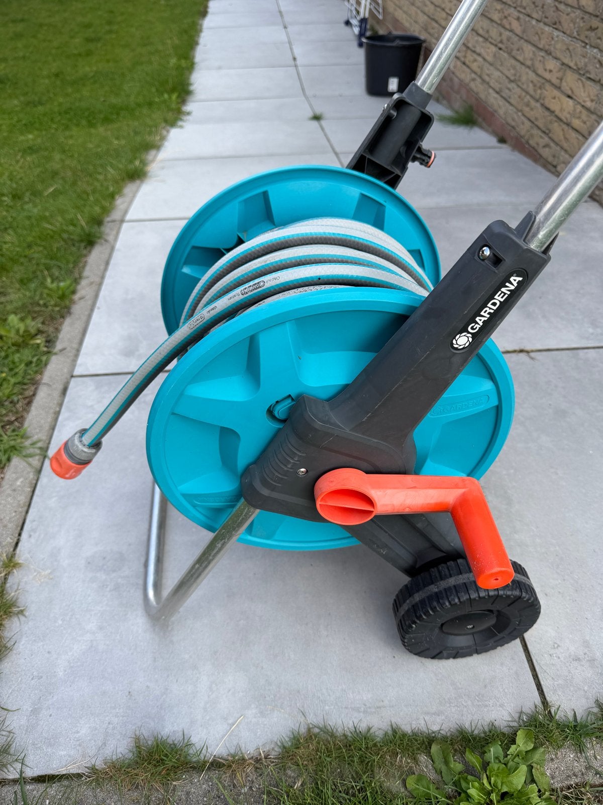 Gardena slangwagen met 20m originele tuinslang, Tuin en Terras, Ophalen, Gebruikt, Tuinslanghaspel