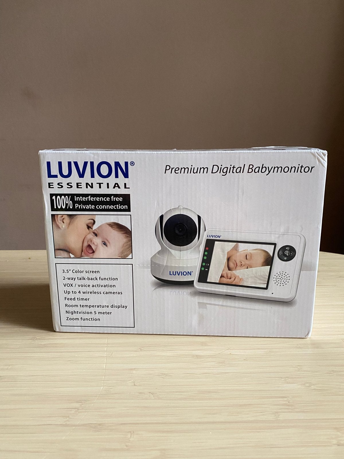Luvion Essential Digitale Babyfoon met 2 camera's, Verzenden, Zo goed als nieuw, 250 meter of meer, Camera