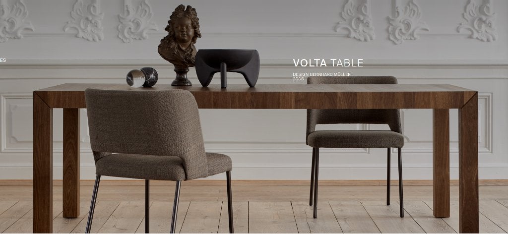 Design Volta tafel van Bernhard Muller (replica), Ophalen, 200 cm of meer, Zo goed als nieuw, Vijf personen of meer