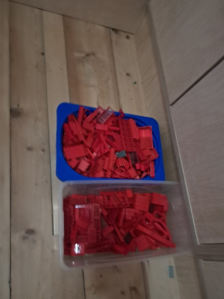 Grote partij rode LEGO bouwstenen, Ophalen of Verzenden, Zo goed als nieuw, Abrick