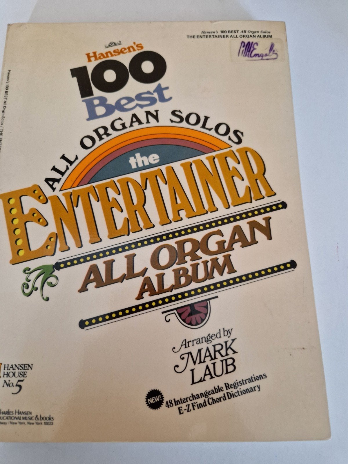 Hansen's 100 Best Organ Solos- The Entertainer All Organ Alb, Orgel, Verzenden, Zo goed als nieuw, Thema